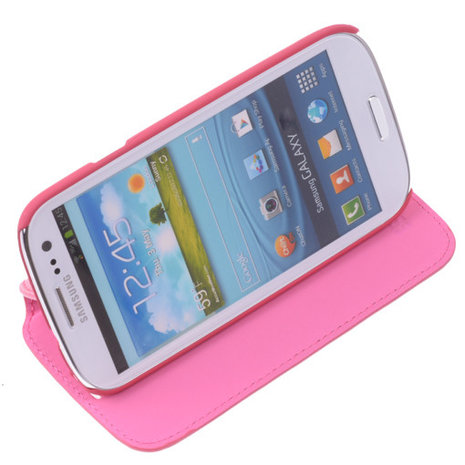 Bestcases Fuchsia Map Case Book Cover Hoesje voor Samsung Galaxy S3