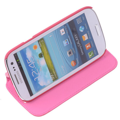 Bestcases Fuchsia Map Case Book Cover Hoesje voor Samsung Galaxy S4