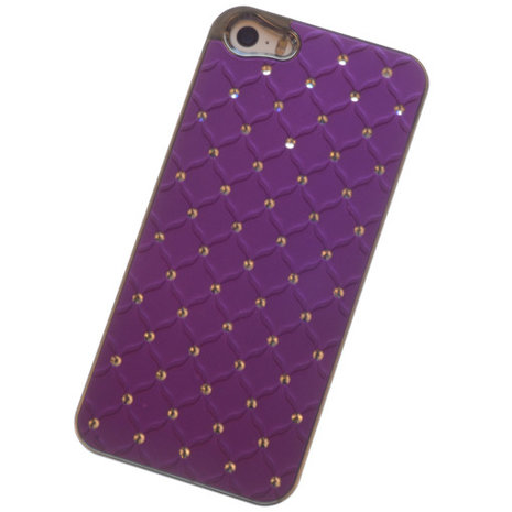 Backcover Purple Met Strass-Steentjes Hoesje voor Apple iPhone 5 / 5s