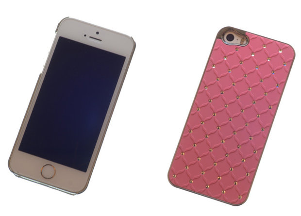 Backcover Rose Met Strass-Steentjes Hoesje Apple iPhone 5 / 5s