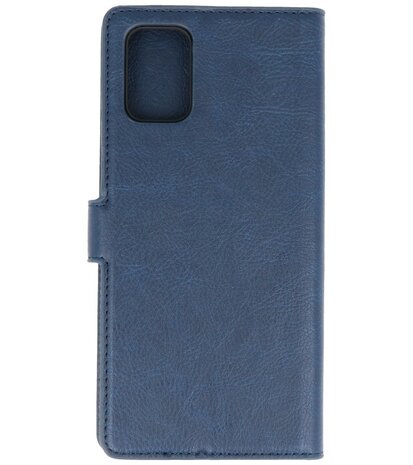 Luxe Portemonnee Hoesje voor Samsung Galaxy A71 Navy