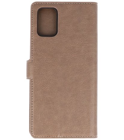 Luxe Portemonnee Hoesje voor Samsung Galaxy A71 Grijs