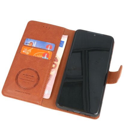 Luxe Portemonnee Hoesje voor Samsung Galaxy S20 Bruin