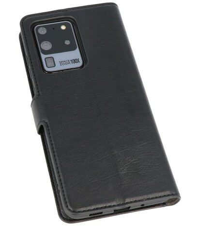 Luxe Portemonnee Hoesje voor Samsung Galaxy S20 Ultra Zwart