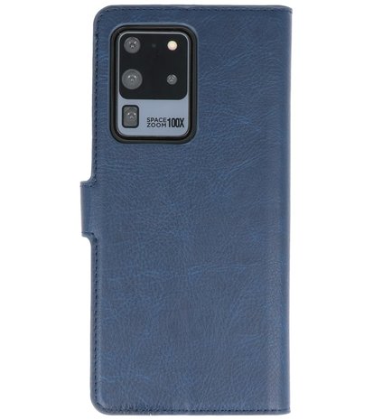 Luxe Portemonnee Hoesje voor Samsung Galaxy S20 Ultra Navy