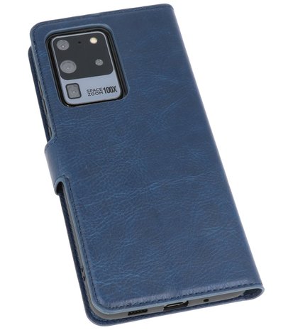 Luxe Portemonnee Hoesje voor Samsung Galaxy S20 Ultra Navy