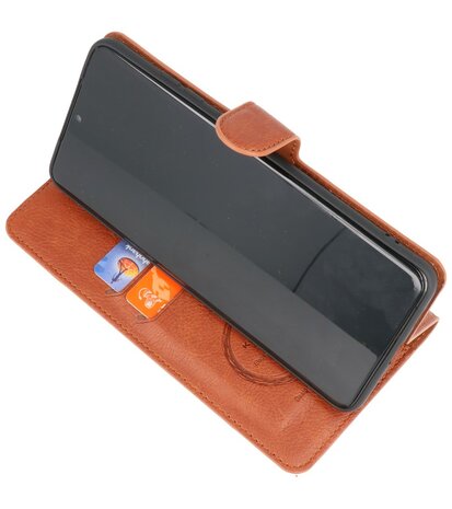 Luxe Portemonnee Hoesje voor Samsung Galaxy S20 Ultra Bruin