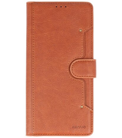 Luxe Portemonnee Hoesje voor Samsung Galaxy S20 Plus Bruin