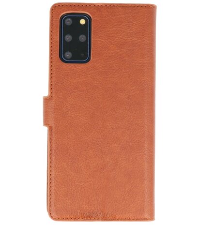 Luxe Portemonnee Hoesje voor Samsung Galaxy S20 Plus Bruin