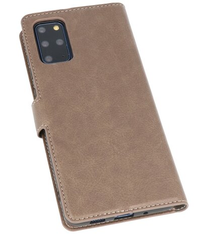 Luxe Portemonnee Hoesje voor Samsung Galaxy S20 Plus Grijs