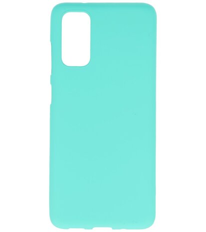 Color Telefoonhoesje voor Samsung Galaxy S20 Turquoise