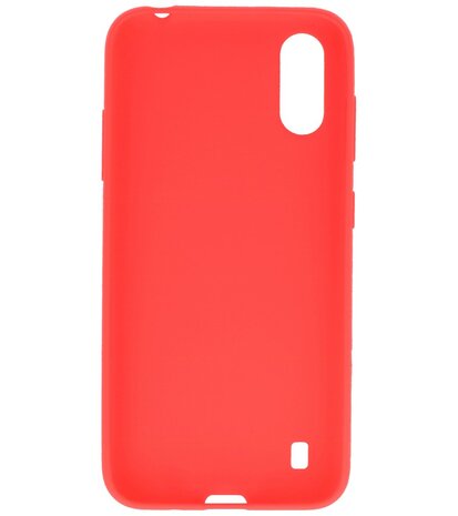 Color Telefoonhoesje voor Samsung Galaxy A01 Rood