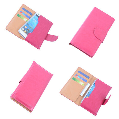 BestCases Fuchsia Portemonnee Telefoon Hoesje L