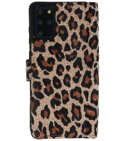 Bestcases Luipaard 2 in 1 Leer Bookstyle Hoesje voor Samsung Galaxy S20 Plus