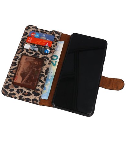 Bestcases Luipaard 2 in 1 Leer Bookstyle Hoesje voor Samsung Galaxy S20 Ultra