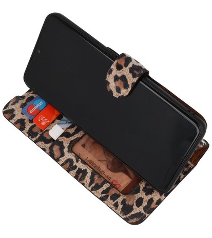 Bestcases Luipaard 2 in 1 Leer Bookstyle Hoesje voor Samsung Galaxy S20 Ultra