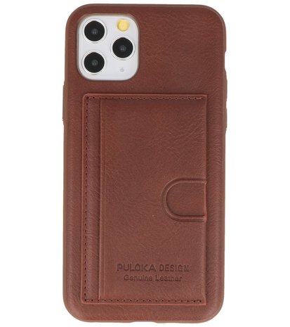 PULOKA Backcover Telefoonhoesje voor iPhone 11 Pro - Bruin