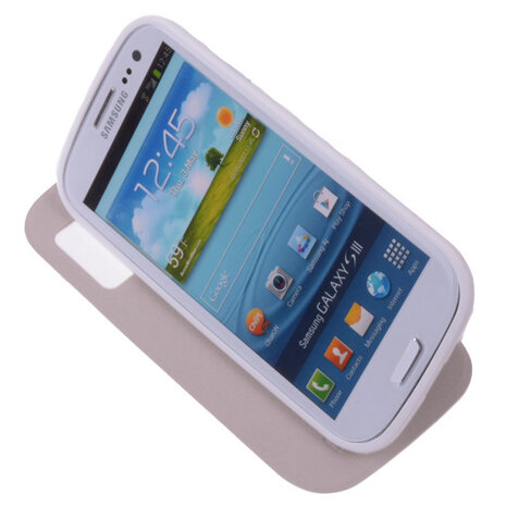 View Cover Wit Samsung Galaxy S3 Stand Case TPU Book-style