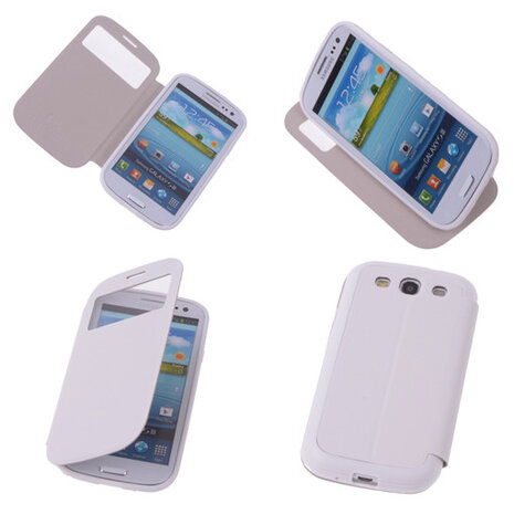 View Cover Wit Samsung Galaxy S3 Stand Case TPU Book-style