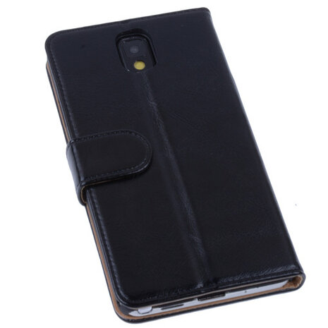 PU Leder Zwart Hoesje Samsung Galaxy Note 3 Book/Wallet Case/Cover 