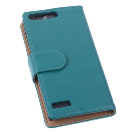 PU Leder Hoesje Huawei Ascend G6 Book/Wallet Case/Cover Groen 