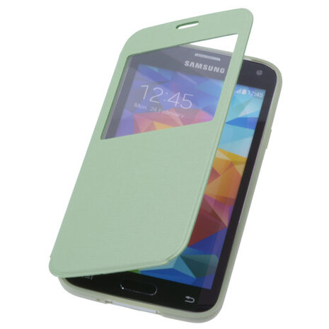 View Cover Groen Samsung Galaxy S5 Stand Case TPU Book-style