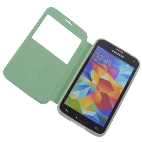 View Cover Groen Samsung Galaxy S5 Stand Case TPU Book-style