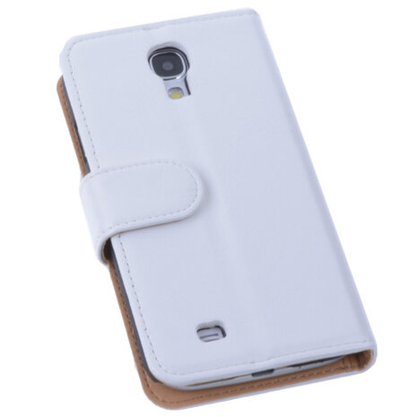 PU Leder Wit Hoesje Samsung Galaxy S4 Book/Wallet Case/Cover 