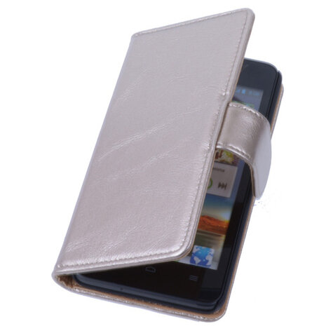 PU Leder Goud Hoesje Huawei Ascend Y530 Book/Wallet Case/Cover 