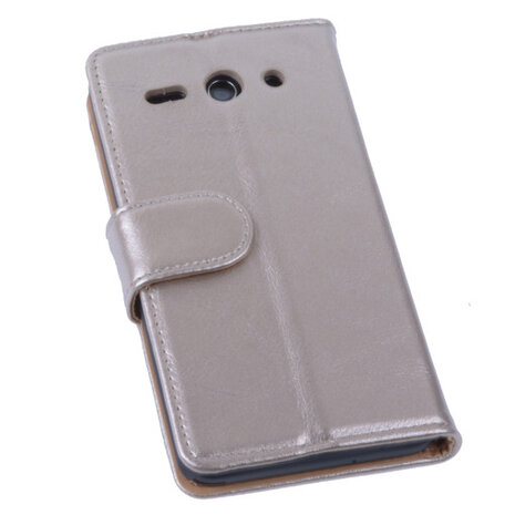 PU Leder Goud Hoesje Huawei Ascend Y530 Book/Wallet Case/Cover 