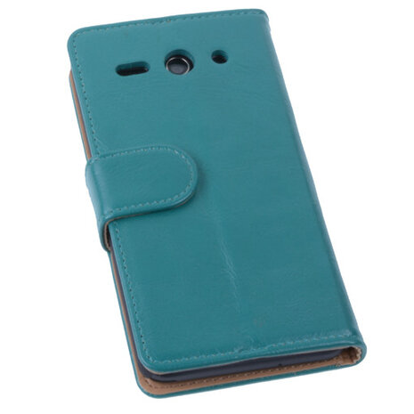 PU Leder Groen Hoesje Huawei Ascend Y530 Book/Wallet Case/Cover 