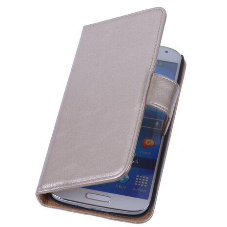 PU Leder Goud Hoesje voor Samsung Galaxy S3 Book/Wallet Case/Cover