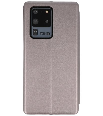 Bestcases Hoesje Slim Folio Telefoonhoesje Samsung Galaxy S20 Ultra - Grijs