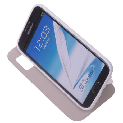 View Cover Wit Samsung Galaxy Note 2 Stand Case TPU Book-style