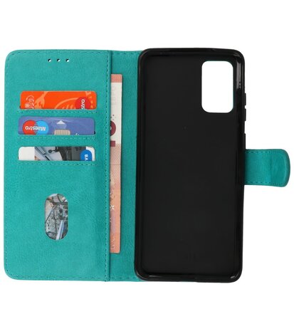 Booktype Wallet Cases voor de Samsung Galaxy S20 Plus Groen