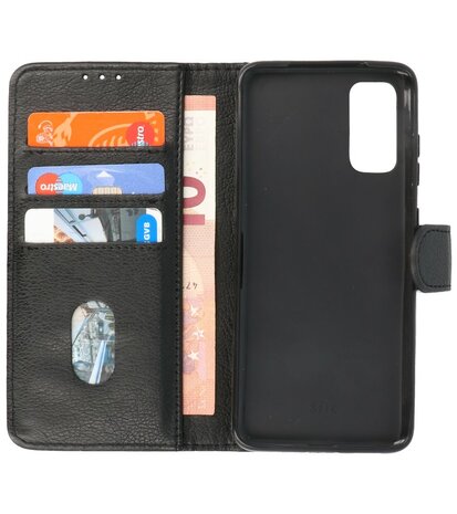 Booktype Wallet Cases voor de Samsung Galaxy S20 Zwart