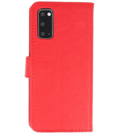 Booktype Wallet Cases voor de Samsung Galaxy S20 Rood