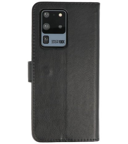 Booktype Wallet Cases voor de Samsung Galaxy S20 Ultra Zwart