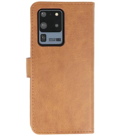 Booktype Wallet Cases voor de Samsung Galaxy S20 Ultra Bruin