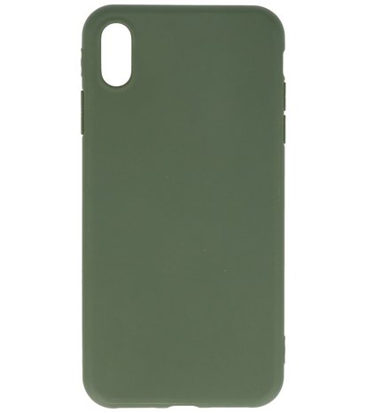 Bestcases 2.0 mm Telefoonhoesje Backcover iPhone Xs Max - Donker Groen