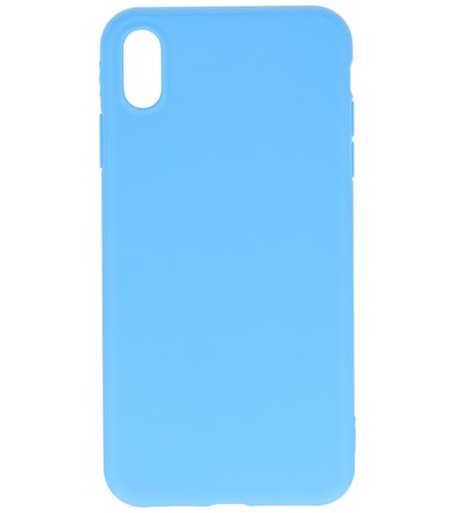 Bestcases 2.0 mm Telefoonhoesje Backcover iPhone Xs Max - Licht Blauw