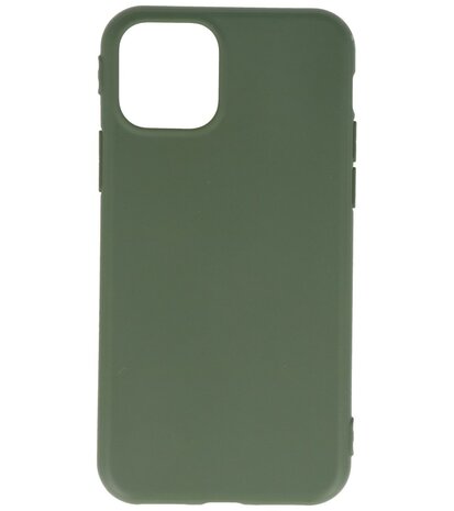 Bestcases 2.0 mm Telefoonhoesje Backcover Hoesje iPhone 11 Pro Max - Donker Groen