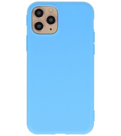 Bestcases 2.0 mm Telefoonhoesje Backcover Hoesje iPhone 11 Pro Max - Licht Blauw