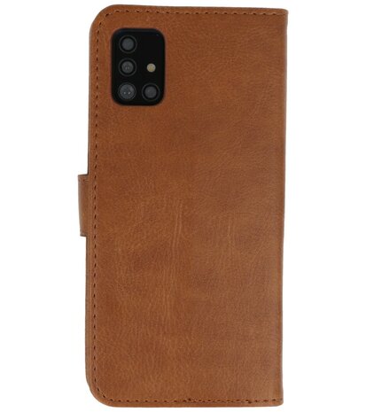 Booktype Wallet Cases voor de Samsung Galaxy A51 Bruin