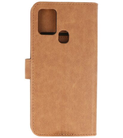 Bestcases Booktype Telefoonhoesje Samsung Galaxy A21s - Bruin