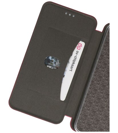 Bestcases Hoesje Slim Folio Telefoonhoesje Samsung Galaxy A11 - Bordeaux Rood
