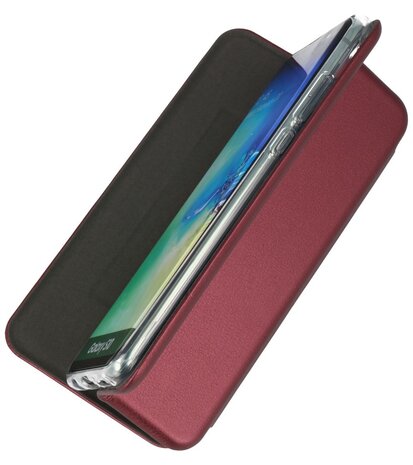 Bestcases Hoesje Slim Folio Telefoonhoesje Samsung Galaxy A21 - Bordeaux Rood