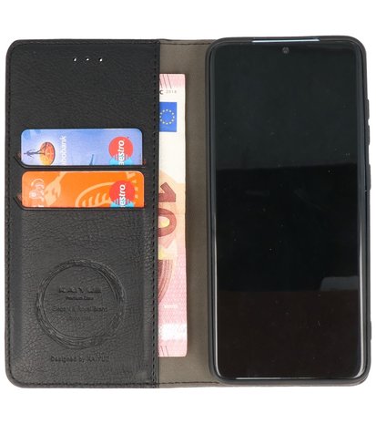 KAIYUE - Luxe Portemonnee Hoesje voor Samsung Galaxy A31 - Zwart