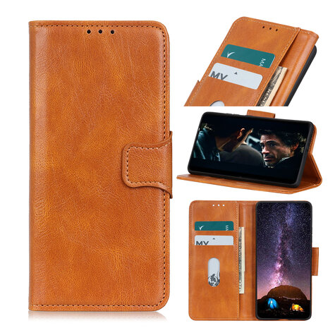 Bestcases Booktype Telefoonhoesje voor Samsung Galaxy Note 20 - Bruin