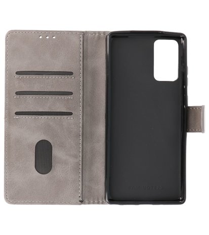 Bestcases Booktype Telefoonhoesje voor Samsung Galaxy Note 20 - Grijs